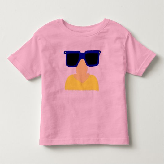 Incognito口ひげ&グラストドラーリンガーティー トドラーTシャツ (正面)