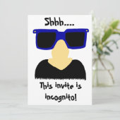 Incognito口ひげ&グラス招待状 招待状 (スタンド正面)