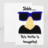 Incognito口ひげ&グラス招待状 招待状 (正面/裏面)