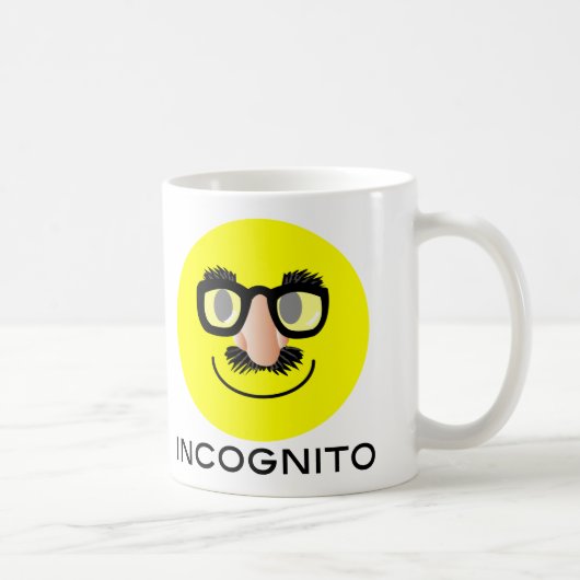 「incognito顔のマグ コーヒーマグカップ (右)