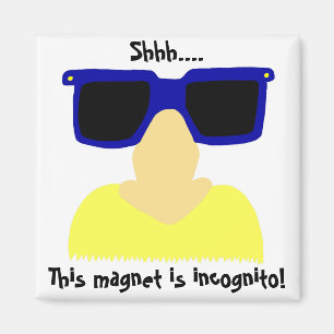 Incognito髭及びガラスの磁石 マグネット