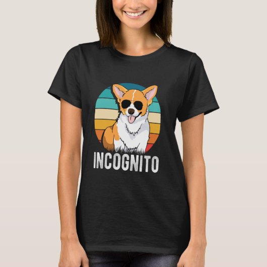 INCOGNITO 笑えるコーギー Tシャツ (正面)