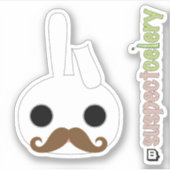 Incognito Mustache Bunny Emote SuspectCelery™ロゴ シール (正面)