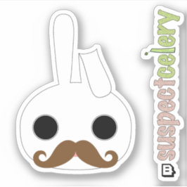 Incognito Mustache Bunny Emote SuspectCelery™ロゴ シール