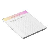 Income & Expense Trackerメモ帳 ノートパッド (アングル)