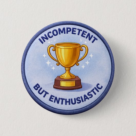 Incompetent 缶バッジ (正面)
