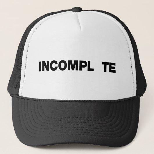 INCOMPL TE キャップ (正面)