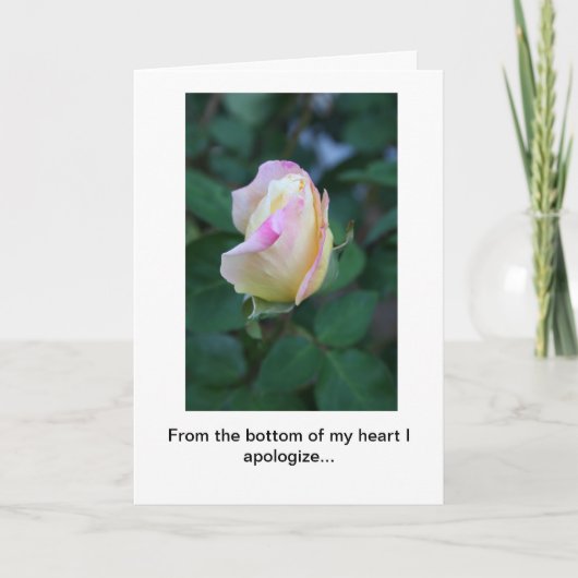 Inconsiderationの挨拶状のための謝罪 カード (正面)