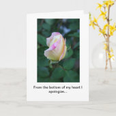 Inconsiderationの挨拶状のための謝罪 カード (黄色い花)