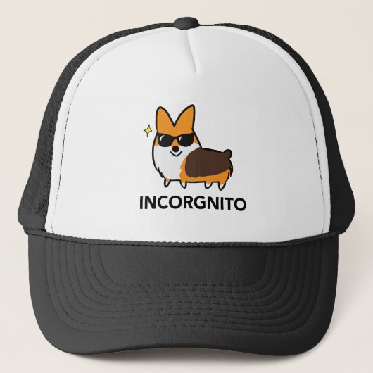 Incorgnitoの三色のコーギー キャップ (正面)