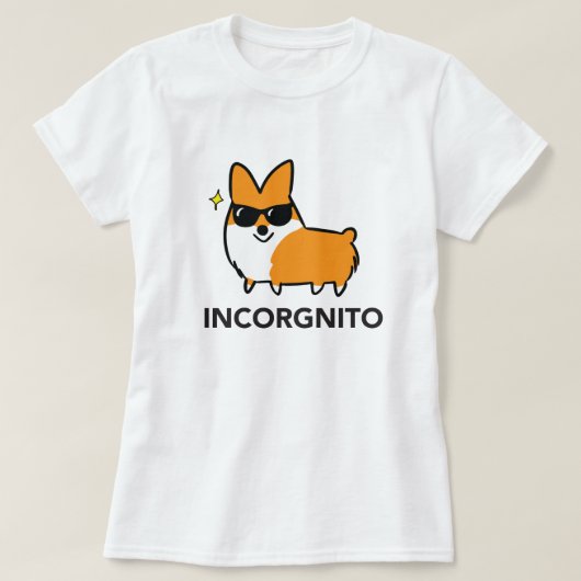 Incorgnitoの赤いワイシャツ| CorgiThings Tシャツ (デザイン正面)