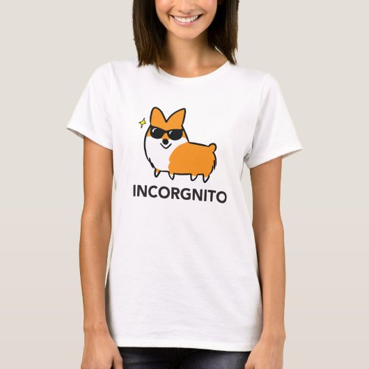 Incorgnitoの赤いワイシャツ| CorgiThings Tシャツ (正面)