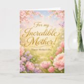 Incredible Mother - Spring Garden Mothers Day Card カード (正面)