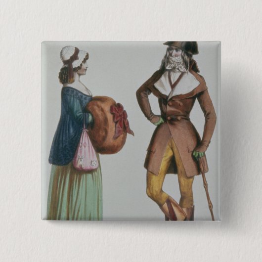 "IncroyableとMerveilleuse」、c.1775 缶バッジ (正面)