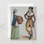 'Incroyable et Merveilleuse', c.1775 ポストカード (正面/裏面)