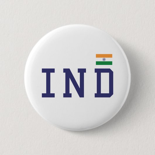 INDインド国旗のトリコラーデシインディアン愛国心 缶バッジ (正面)