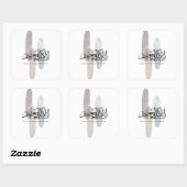 Indeed, the Virtuous Will Be in Bliss – Arabic Art スクエアシール (シート)