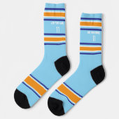 Indego and blue & orange - Name Number Socks ソックス (左)