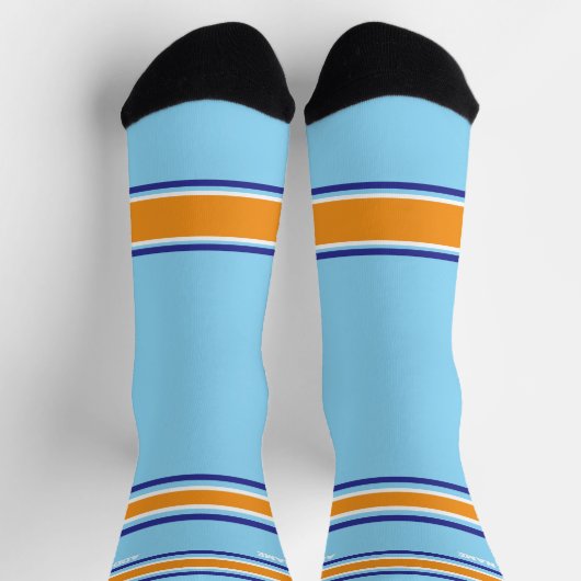 Indego and blue & orange - Name Number Socks ソックス (上部)