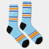 Indego and blue & orange - Name Number Socks ソックス (右)