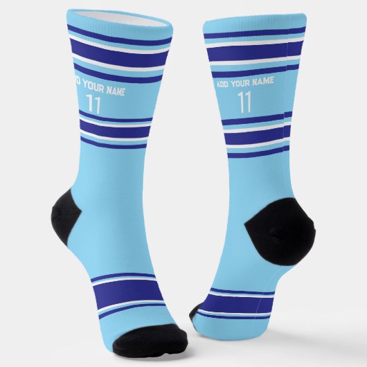 Indego and blue & orange - Name Number Socks ソックス (傾斜あり)
