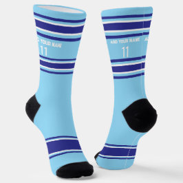 Indego and blue Sport Jersey - Name Number Socks ソックス