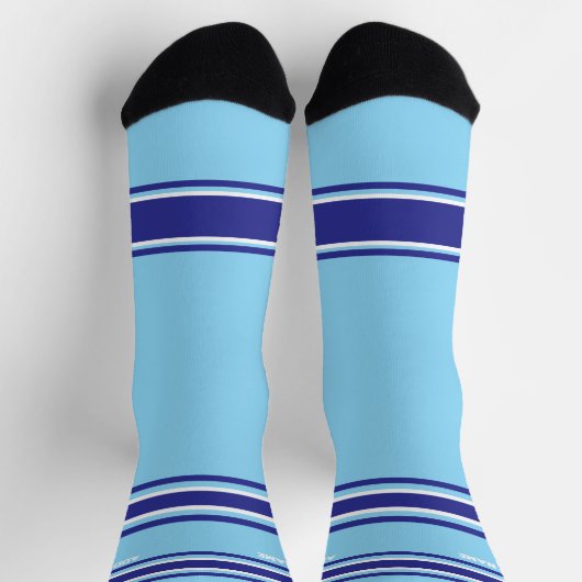 Indego and blue Sport Jersey - Name Number Socks ソックス (上部)