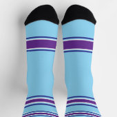 Indego and purple Sport Jersey - Name Number Socks ソックス (上部)