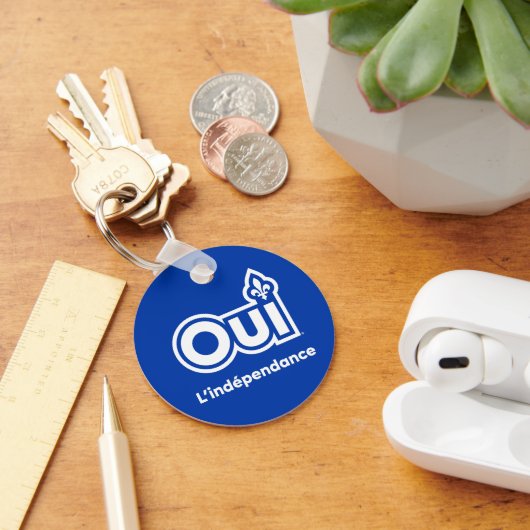 Indépendance du Québec OUI キーホルダー (デスク)
