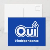 Indépendance du Québec OUI ポストカード (正面/裏面)