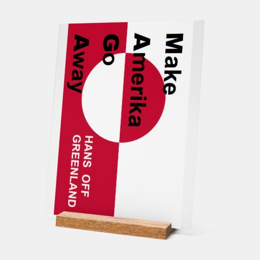 Independant Greenland アクリルサイン (傾斜)