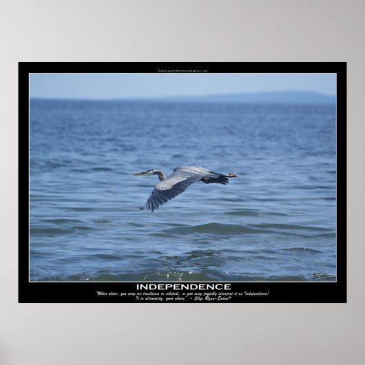 INDEPENDENCE 素晴らし Blue Heronポスタやる気を起こさせるー ポスター (正面)