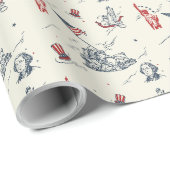 Independence Day 4th July ラッピングペーパー (ロールコーナー)