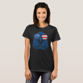 Independence Day American Flag Eagle 4th Of July Tシャツ (正面フル)