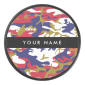 Independence day Camouflage Your name Personalize アイスホッケーパック (正面)