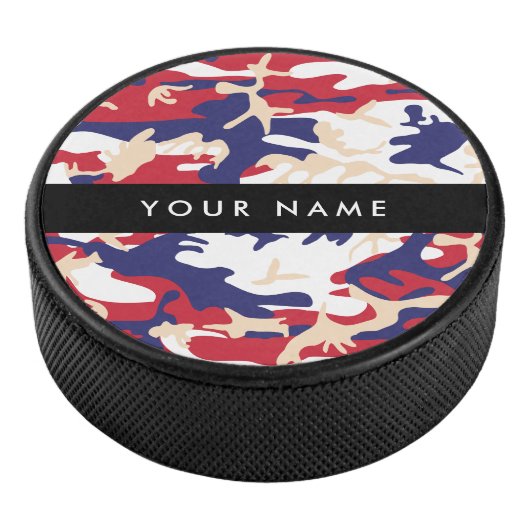 Independence day Camouflage Your name Personalize アイスホッケーパック (3/4)