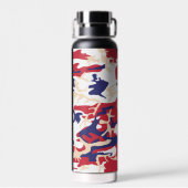 Independence day Camouflage Your name Personalize ウォーターボトル (背面)