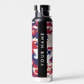Independence day Camouflage Your name Personalize ウォーターボトル (左面)