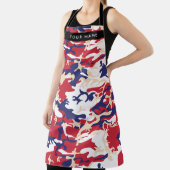 Independence day Camouflage Your name Personalize エプロン (インサイチュ)