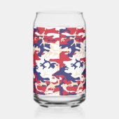 Independence day Camouflage Your name Personalize ガラス缶 (右)
