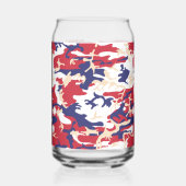 Independence day Camouflage Your name Personalize ガラス缶 (左)