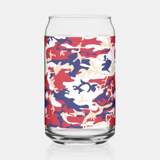 Independence day Camouflage Your name Personalize ガラス缶 (左)