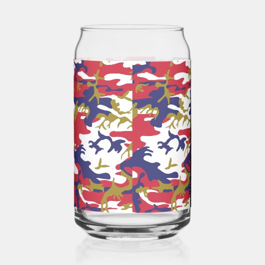 Independence day Camouflage Your name Personalize ガラス缶 (右)