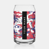 Independence day Camouflage Your name Personalize ガラス缶 (正面)