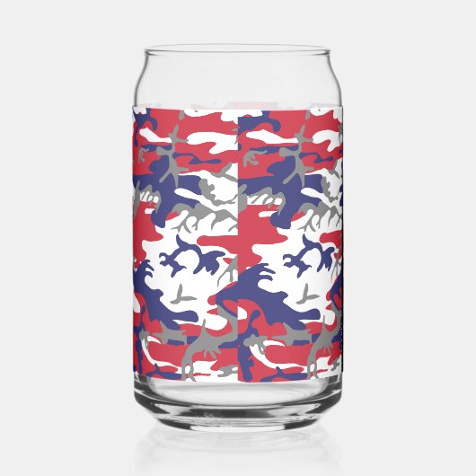Independence day Camouflage Your name Personalize ガラス缶 (右)