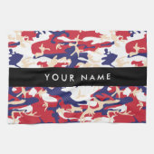 Independence day Camouflage Your name Personalize キッチンタオル (横)