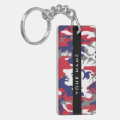 Independence day Camouflage Your name Personalize キーホルダー (正面左)