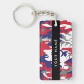 Independence day Camouflage Your name Personalize キーホルダー (正面)