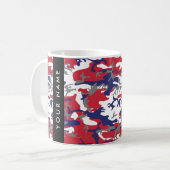 Independence day Camouflage Your name Personalize コーヒーマグカップ (正面左)