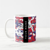 Independence day Camouflage Your name Personalize コーヒーマグカップ (左)